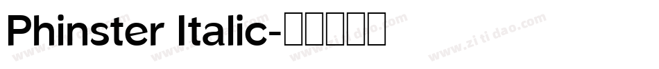 Phinster Italic字体转换